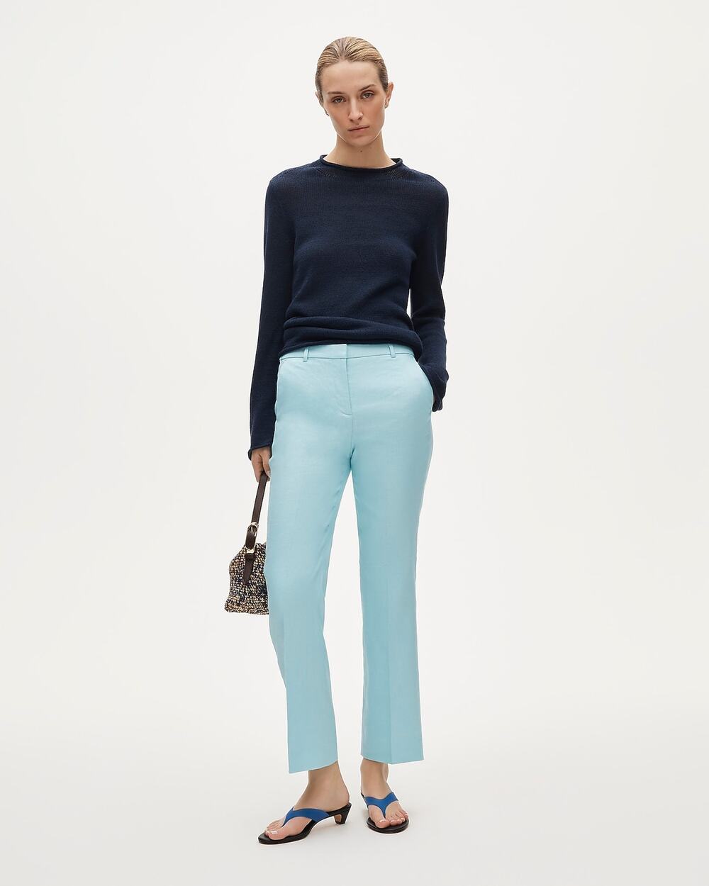 J.Crew Kaya Stretch Linen Blend Minimalist Old Money Pant Size 20 NWT